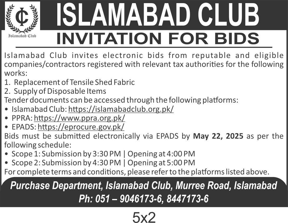 Islamabad Club Consultancy Services