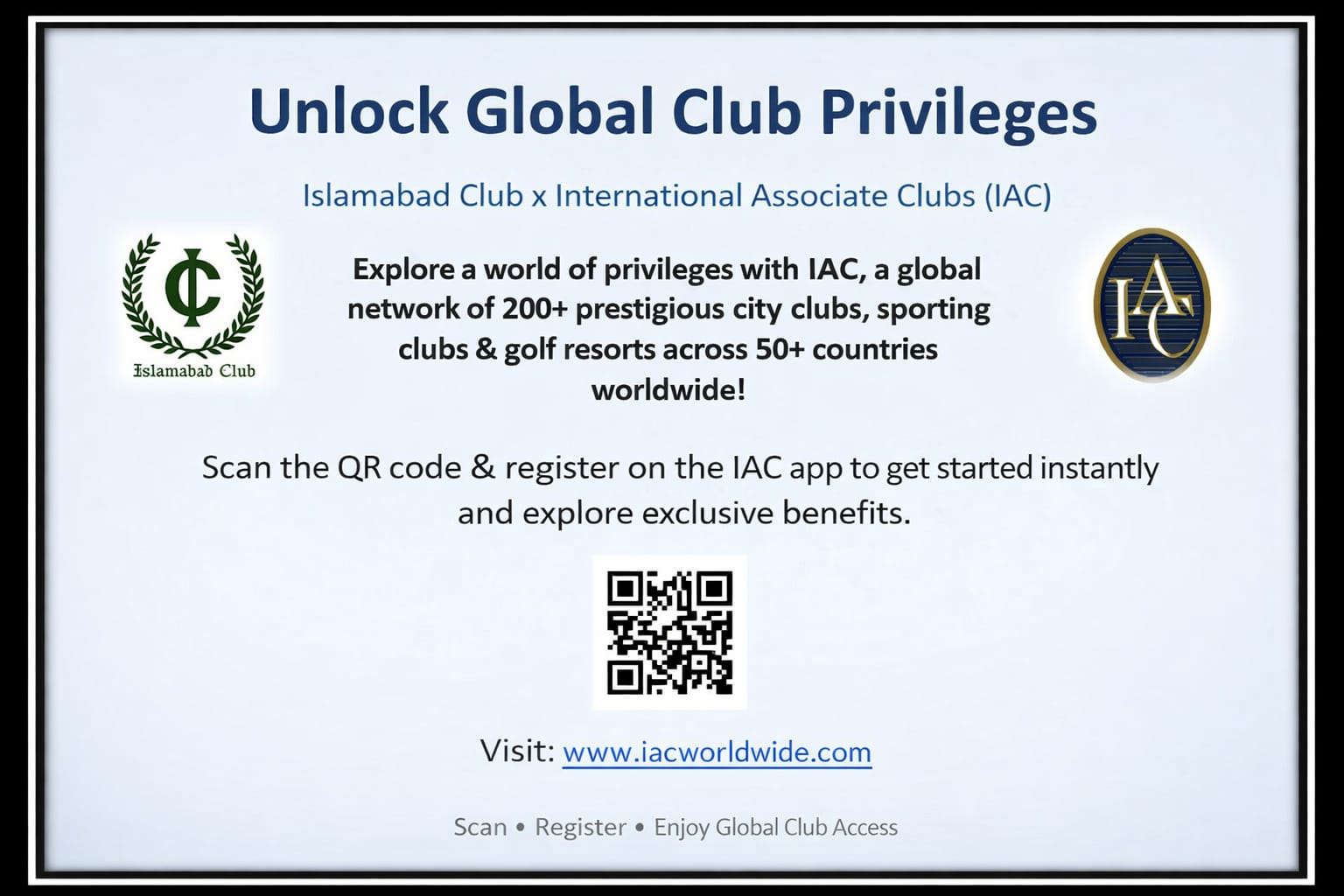 Islamabad Club Collaboration with International Associate Clubs (IAC)